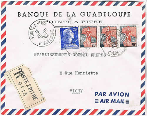 Timbres en AF utilisés en Guadeloupe
