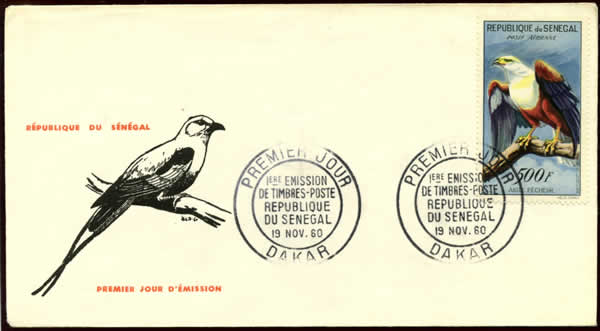 Première émission de timbres de la République du Sénégal
