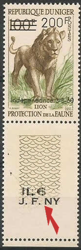 Surcharge avec deux marques  d'impression