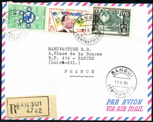 Cachet "BANGUI CENTRAFRIQUE"