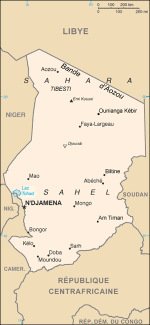 Carte du Tchad