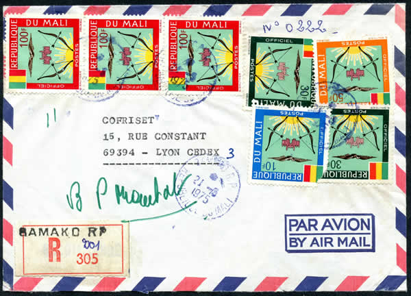 Timbres de service sur lettre recommandée