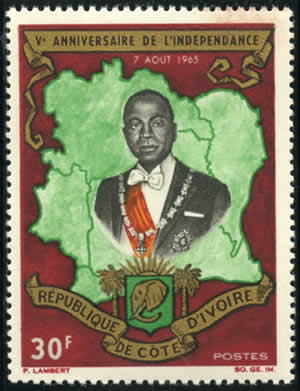 Cote d'Ivoire 5ème anniversaire de l'Indépendance