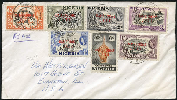 Timbres du Nigéria surchargés