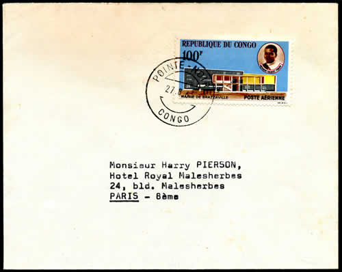 Mairie de Brazzaville sur courrier nature