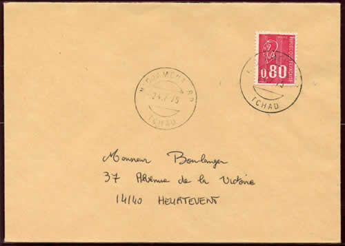 Leetre du Tchad affranchie avec Béquet