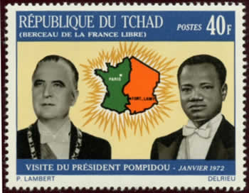 Visite Pompidu au Tchad