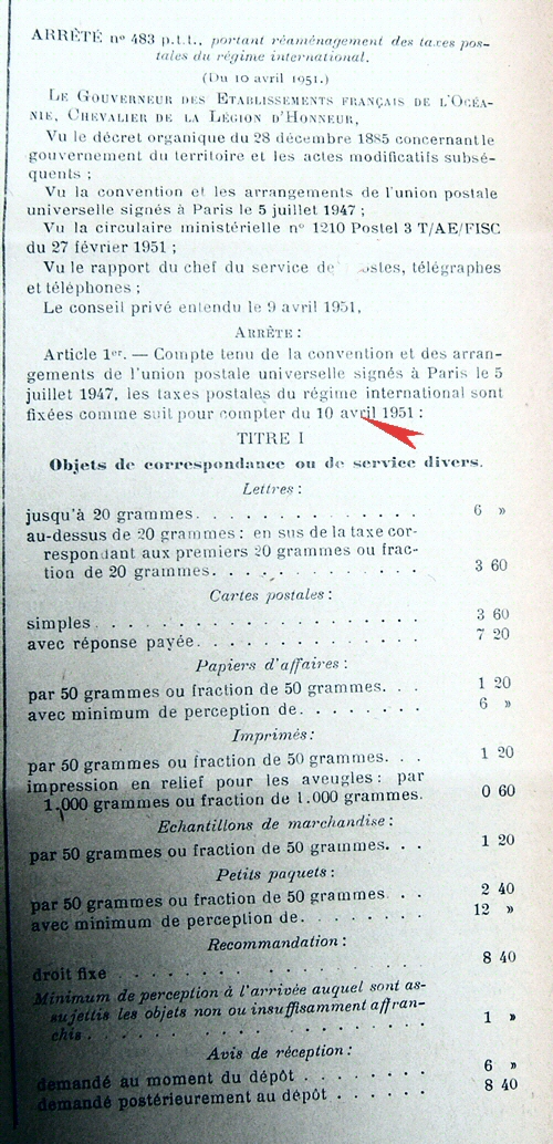 tarif étranger