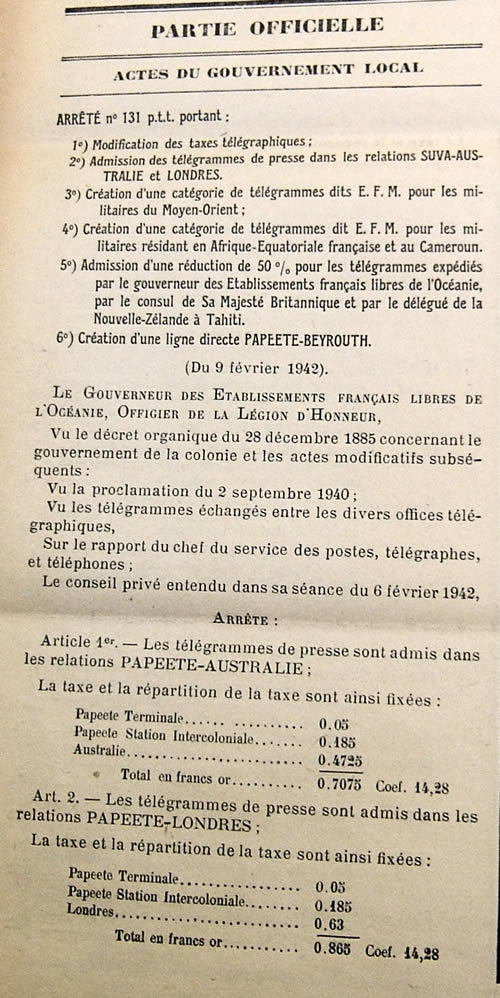 arrêté