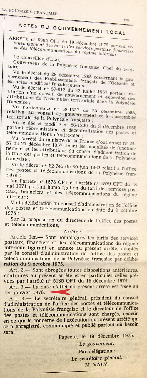arreté