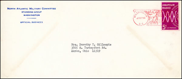 Lettre du Comité permanent militaire à Washington