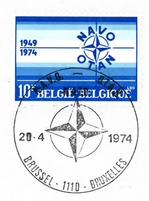 FDc timbre belgique 25ème anniversaire OTAN