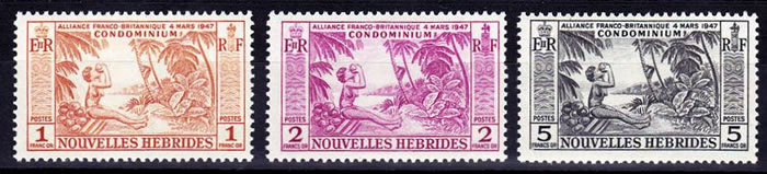 Traité de Dunkerque timbres des Nouvelles-Hébrides en français