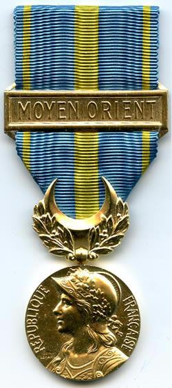 Médaille comméorative des opérations au Moyen-Orient avers