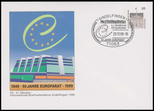 Entier postal d'Allemagne pour le 50ème anniversaire du Conseil de l'Europe