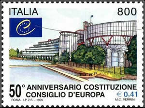 Italie 50ème anniversaire du Conseil de l'Europe