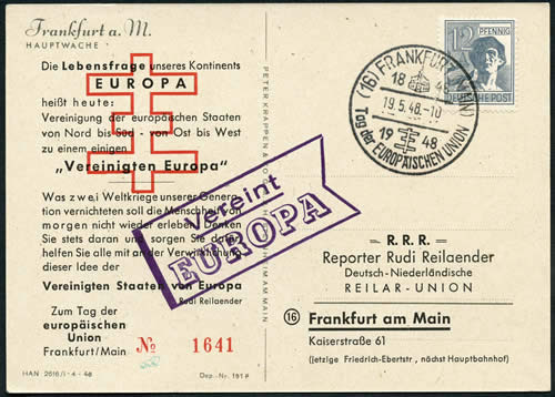 Journée Europe Unie 1948 Frankfurt