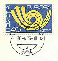 2ème timbre-à-date du CERN