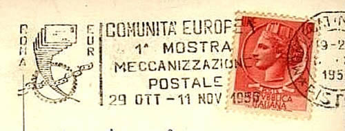 OMEC Exposition mécanisation postale Rome 