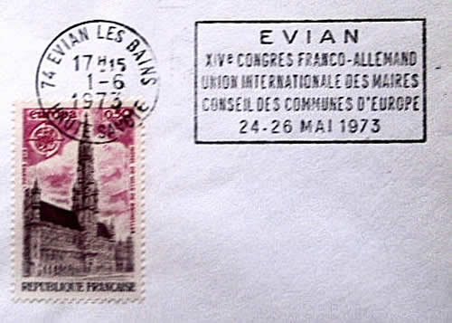 Evian congrès franco-allemand des maires 1973