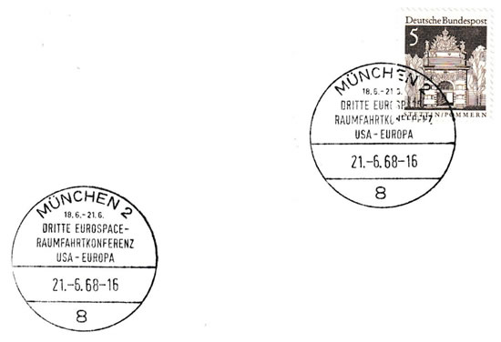 3ème conférence  spatiale europe USA 1968 Münich