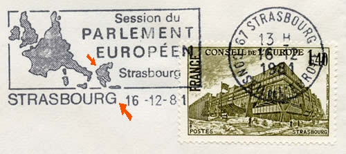 OMEC Session du parlement européen avec la carte de la Grèce bureau du Conseil de l'Europe