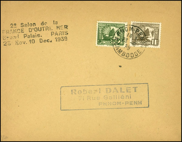 Griffe 2ème salon de la France d'Outre-mer en 1939 à Pnom Penh