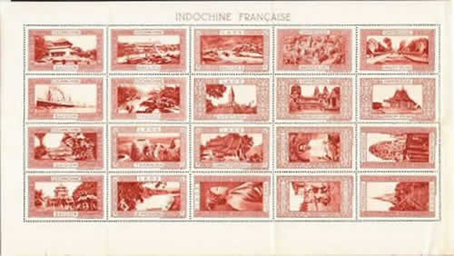 bloc de vignettes rouges