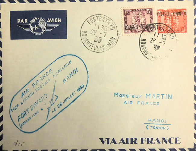 premier vol Fort Bayard Hanoi 26 juillet 1939