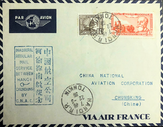 premier vol Hanoi Chungking