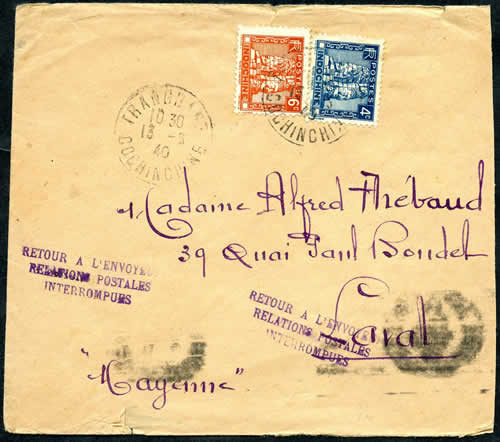 Lettre retournée à l'envoyeur juin 40