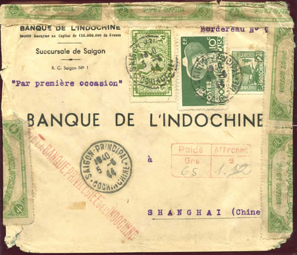 Lettre Saigon Shanghai 4ème échelon