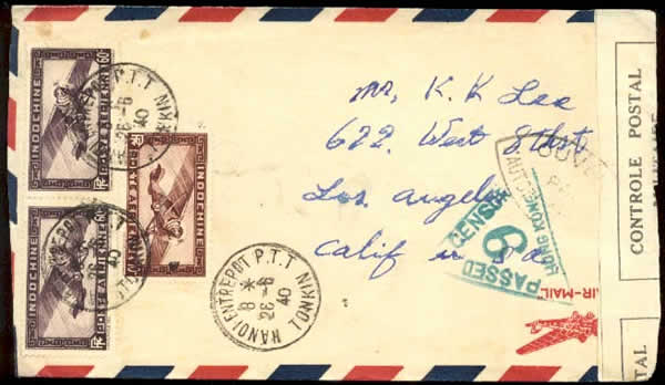 Lettre USA surtaxe 1$05