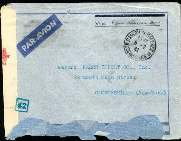 Lettre pour USA affranchie 1$75