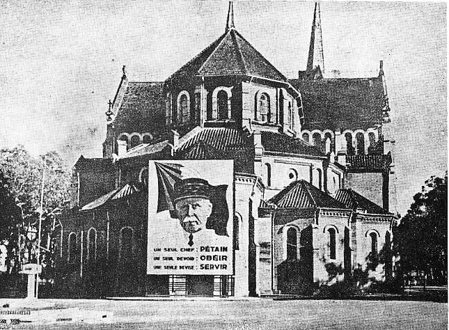 Portait de Pétain sur la Cathédrale de Saigon