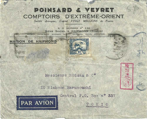 Lettre Haiphong Tokio