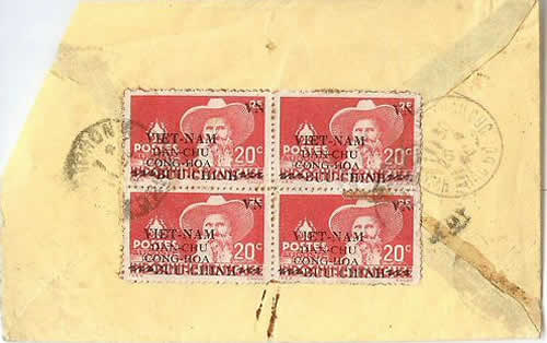 Lettre pour Kunming 80cts