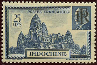 Angkor surchargé RF 25cts