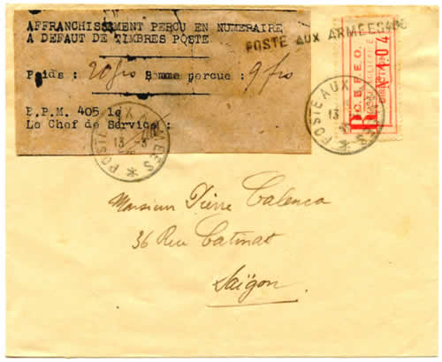 Etiquette d'affranchissement provisoire
