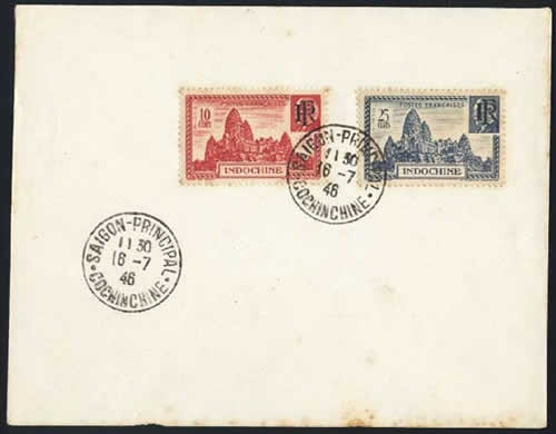 FDC Pétain surchargés RF