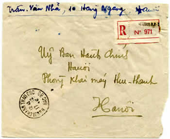 Lettre recommandée avec le 10 cts Jeunesse