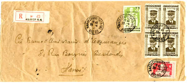 Lettre recommandée avec le 6 cts Genouilly