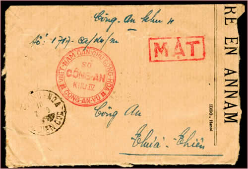 courrier officiel avec cachet "MAT"