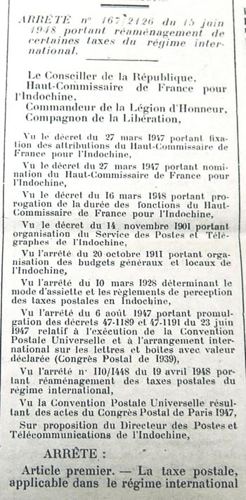 tarif du 15/6/48