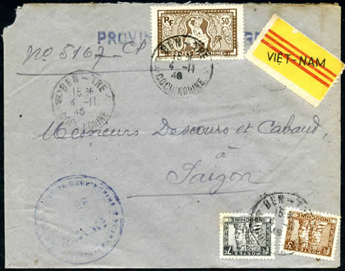 Vignette VIETNAM sur lettre