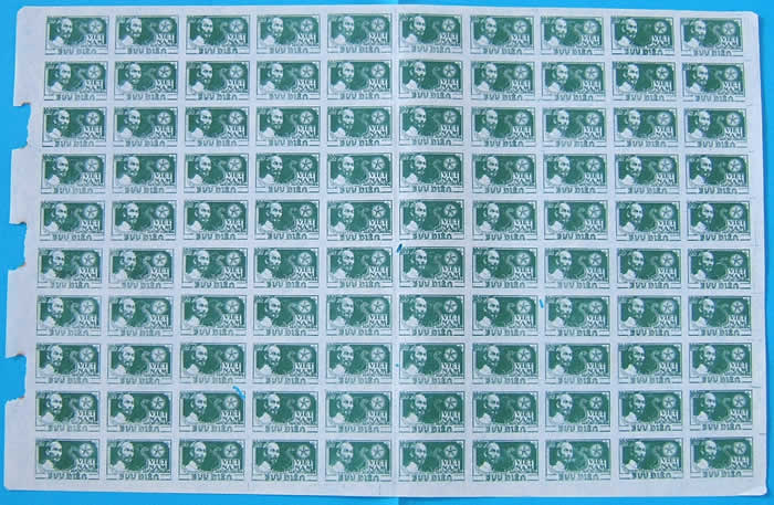 Feuille 100d vert non dentelé