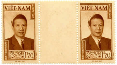 Paire timbre Bao-Dai  1$20