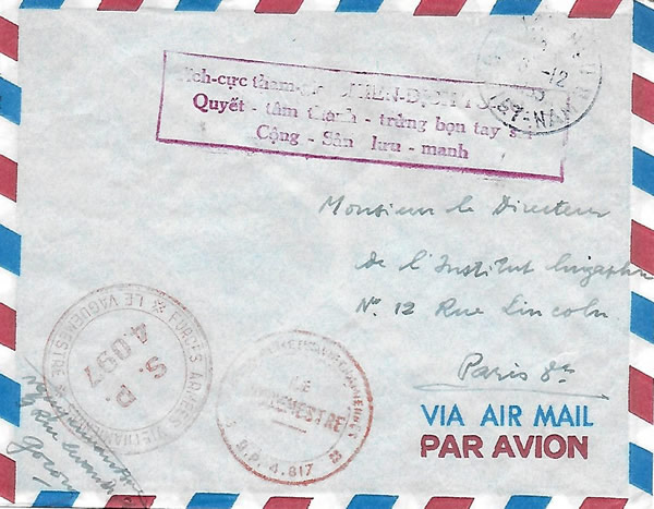 Flamme militaire anticommuniste au Viet-nam sud décembre 1955