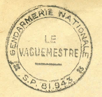 Vaguemestre Gendarmerie Nationale