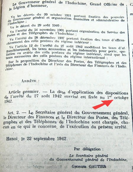 date mise en application